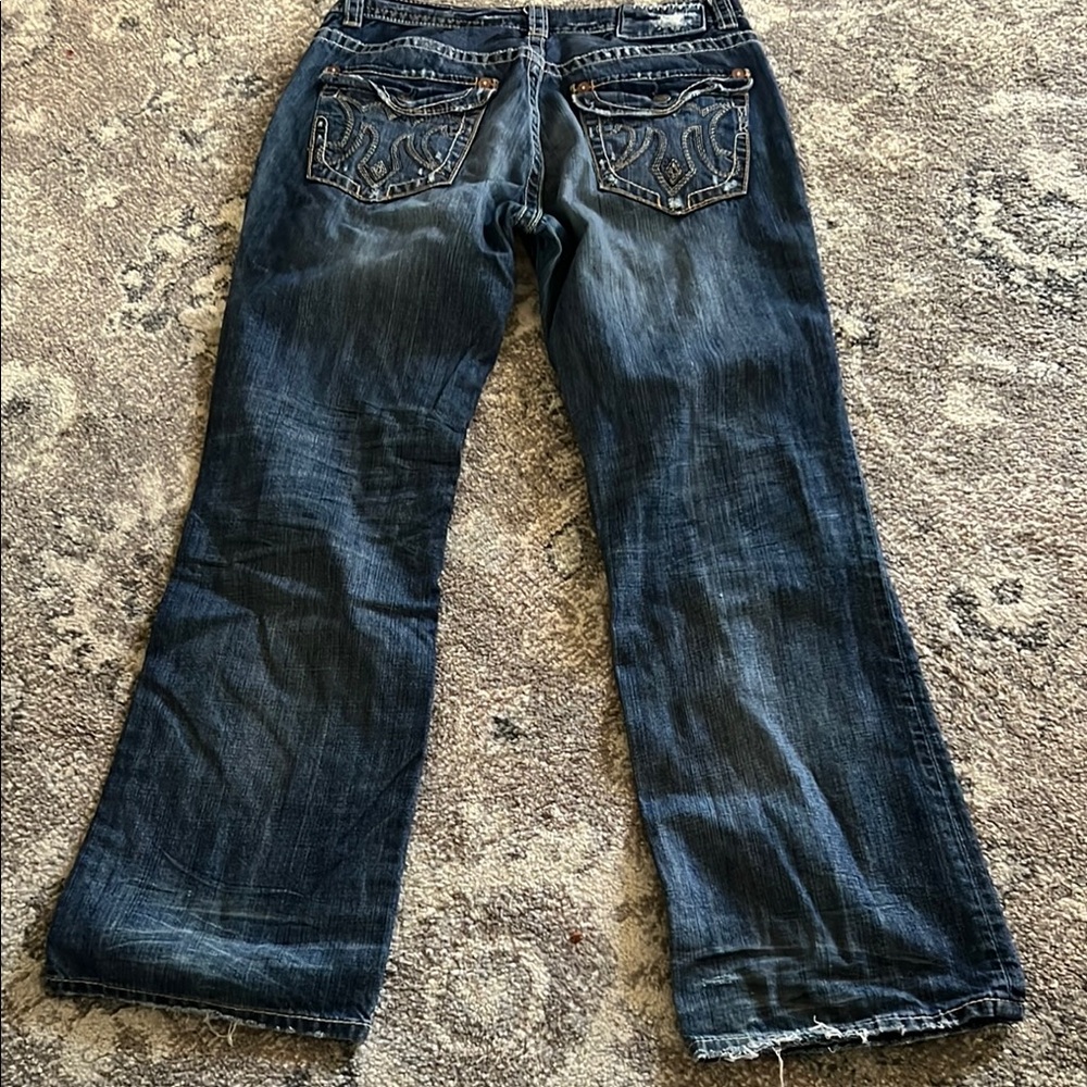Men's Straight Jeans - Blue - Picture 5 of 6
